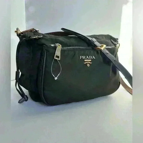 Authentic Prada Shoulder Bag Nylon Shoulder Bag Olive - Picture 4 of 16